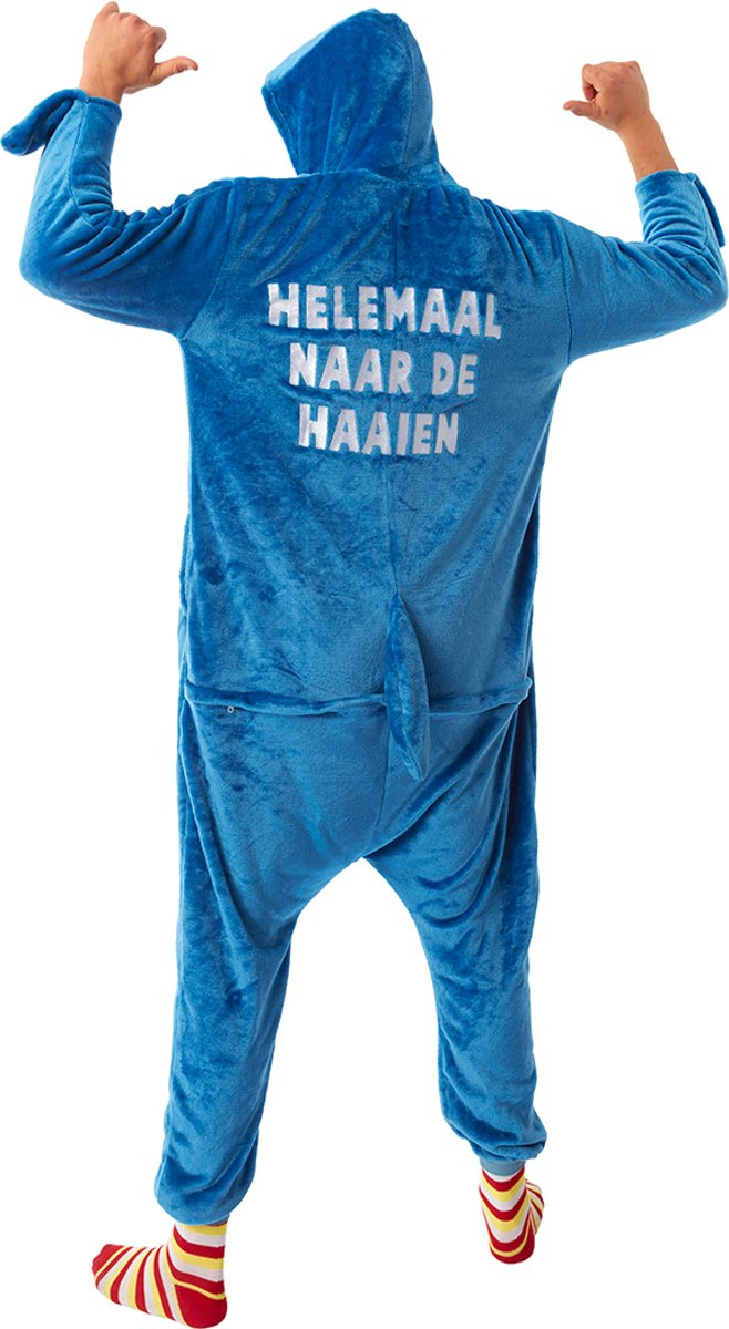 Haaien onesie | Helemaal naar de haaien - maat S